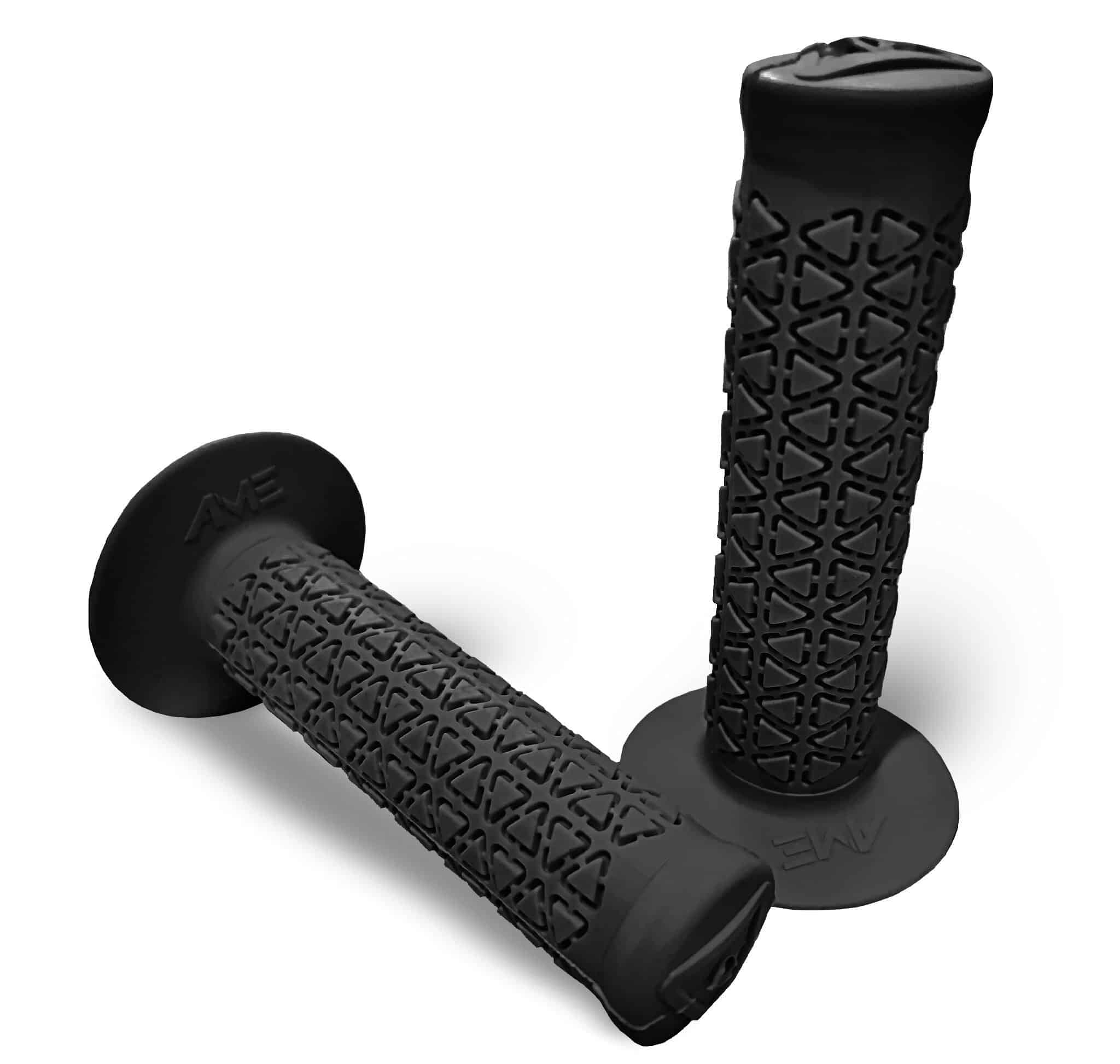 Motorcycle Grips Round Black - Click Image to Close