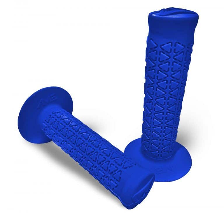 Motorcycle Grips Round Blue - Click Image to Close