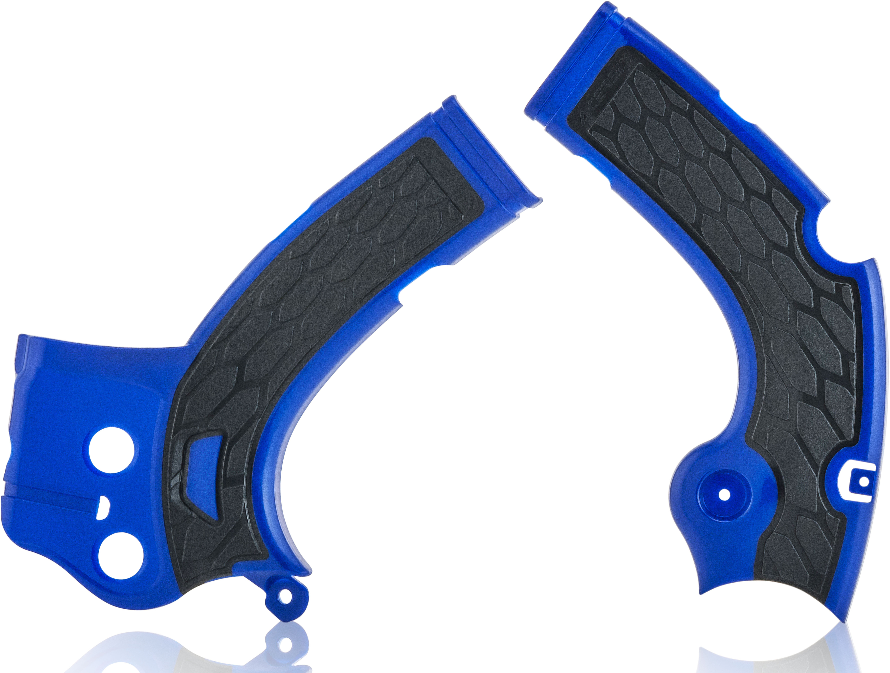 X-Grip Frame Guards Blue/Black - For 16-18 Yamaha YZ 250/450 F/X - Click Image to Close