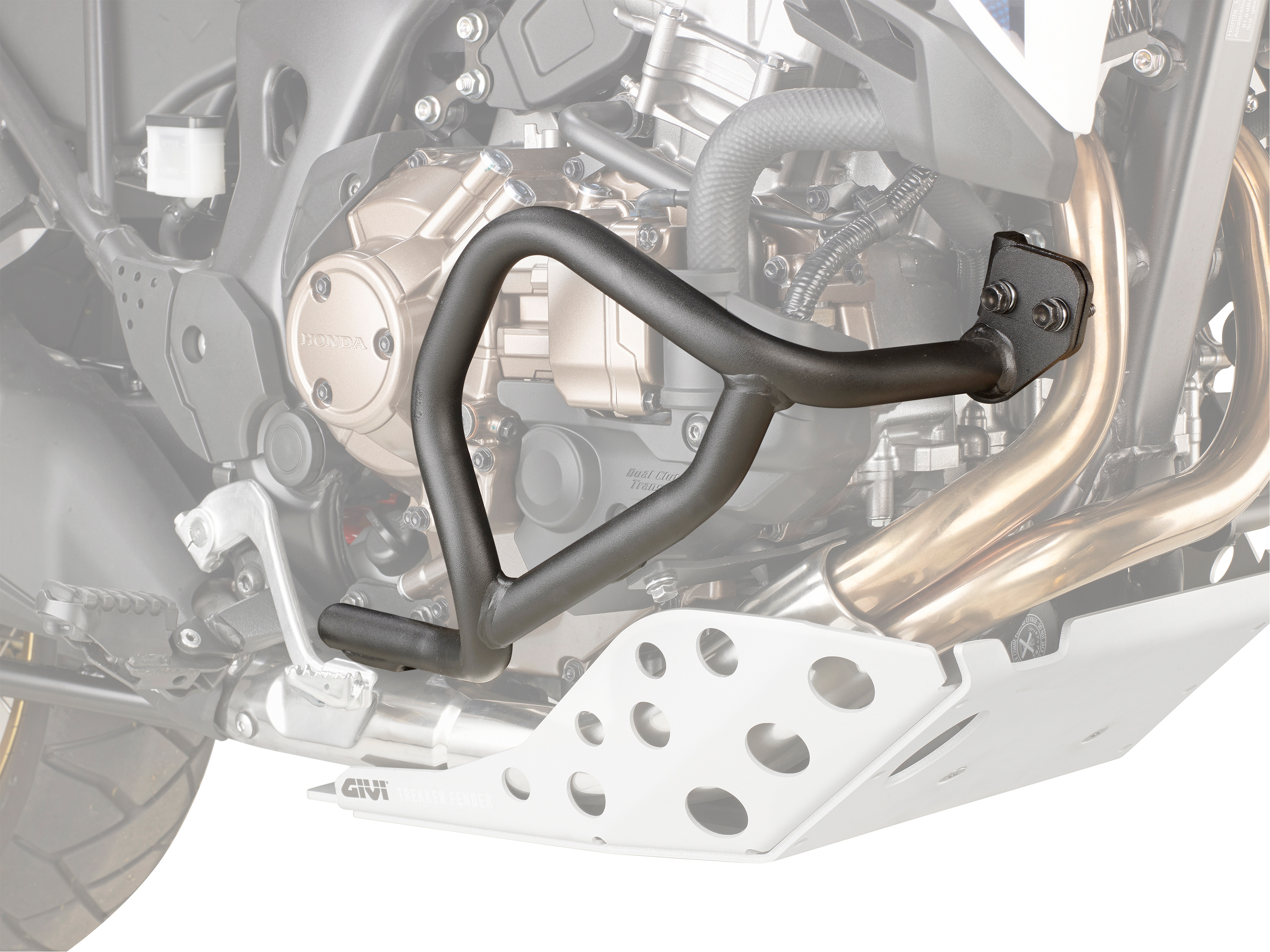 Black Lower Engine Guard - For 16-19 Honda CRF1000L Africa Twin DCT - Click Image to Close