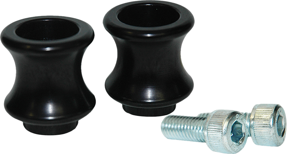 Swingarm Slider Spools Black 10MM - For 98-10 Kawasaki ER6N ZRX Ninja - Click Image to Close