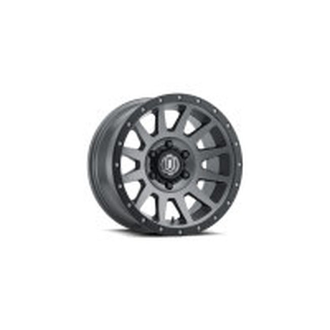 ICON Compression 17x8.5 Titanium Wheel 5x5 -6mm Offset - For Jeep, truck, or SUV applications - Click Image to Close