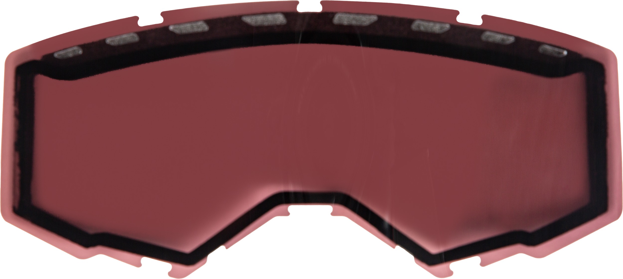 Fly Racing Dual Lens with Vents Silver Mirror Rose Adult - Dual lens for goggles, silver mirror/rose tint - Click Image to Close