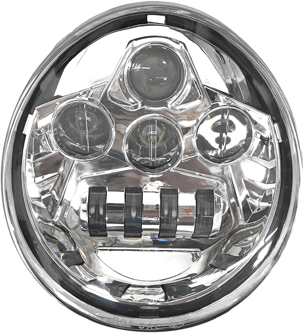 LED Headlight Chrome - For 02-17 HD V-Rod - Click Image to Close