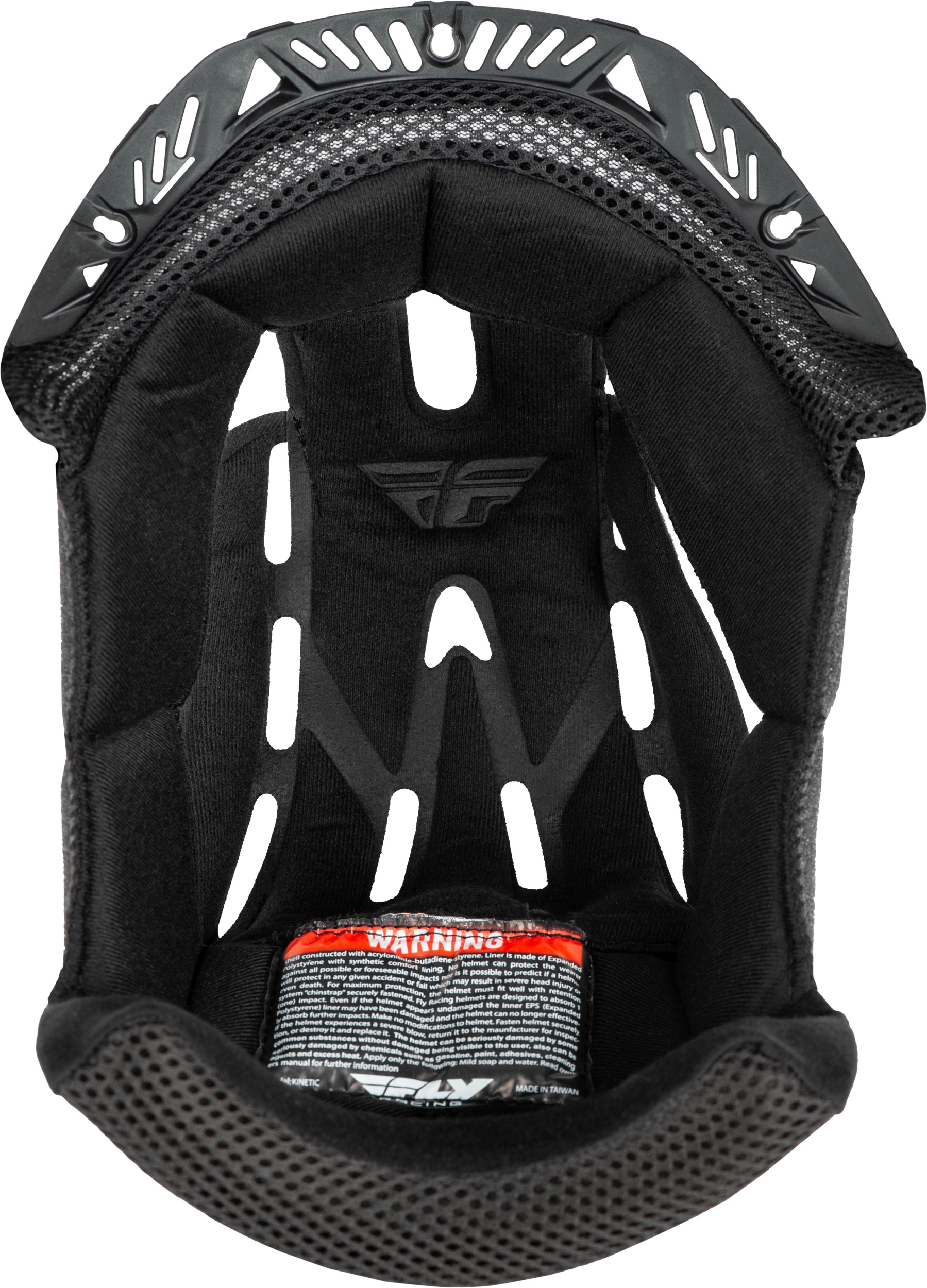 Fly Racing Kinetic Helmet Liner Set Black Large - Replacement liner for Kinetic helmet - Click Image to Close