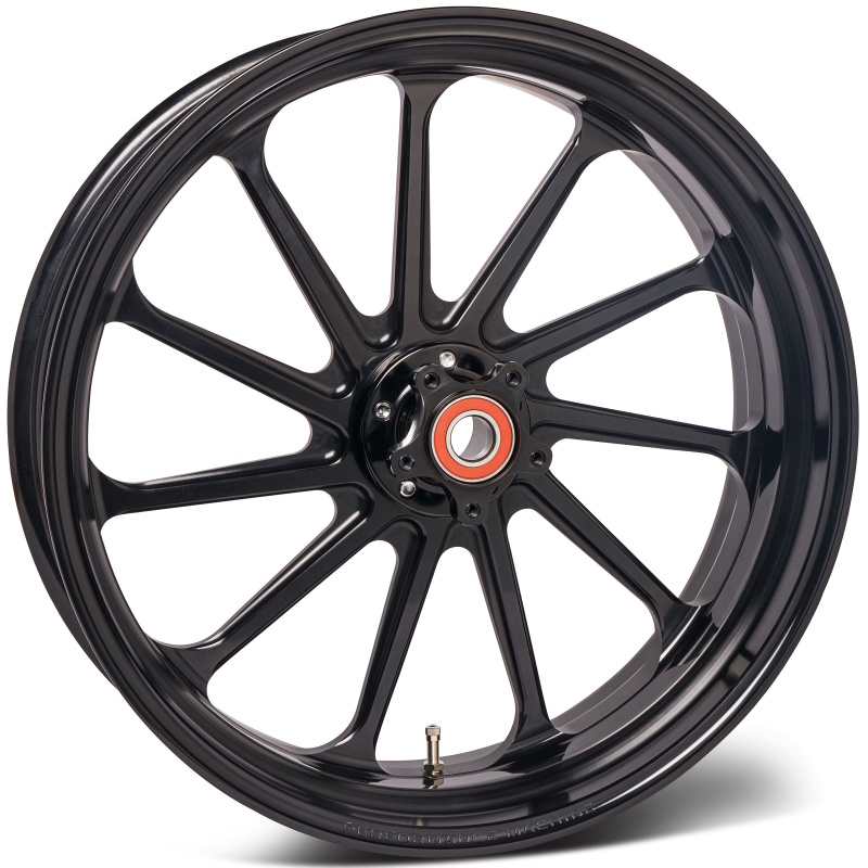 18x5.5 Forged Wheel Assault 11 Spoke Race Weight - Black Ano - Click Image to Close