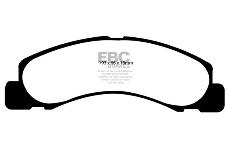 Extra Duty Front Brake Pads - For 00-02 Ford Excursion 5.4 2WD - Click Image to Close