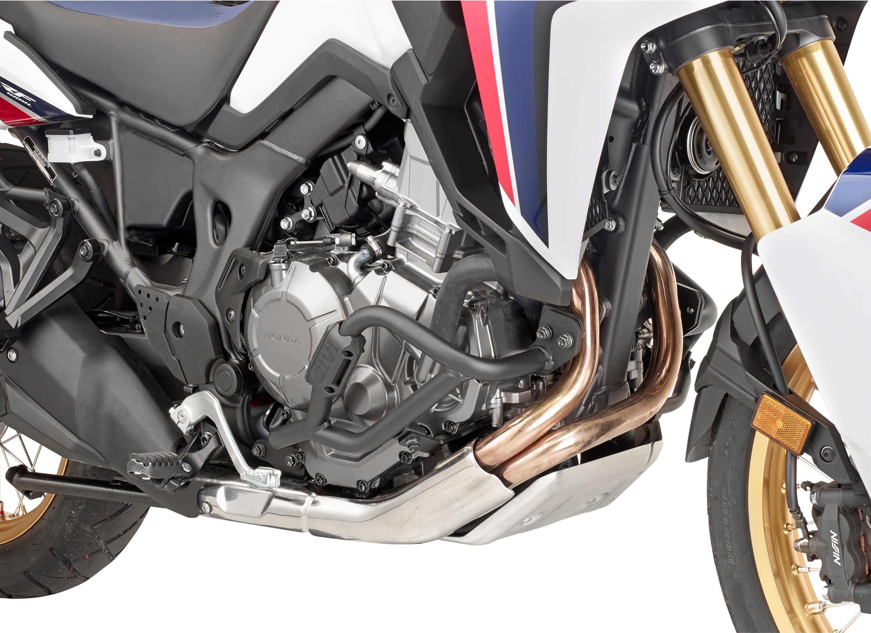 Black Lower Engine Guard - For 16-19 Honda CRF1000L Africa Twin - Click Image to Close
