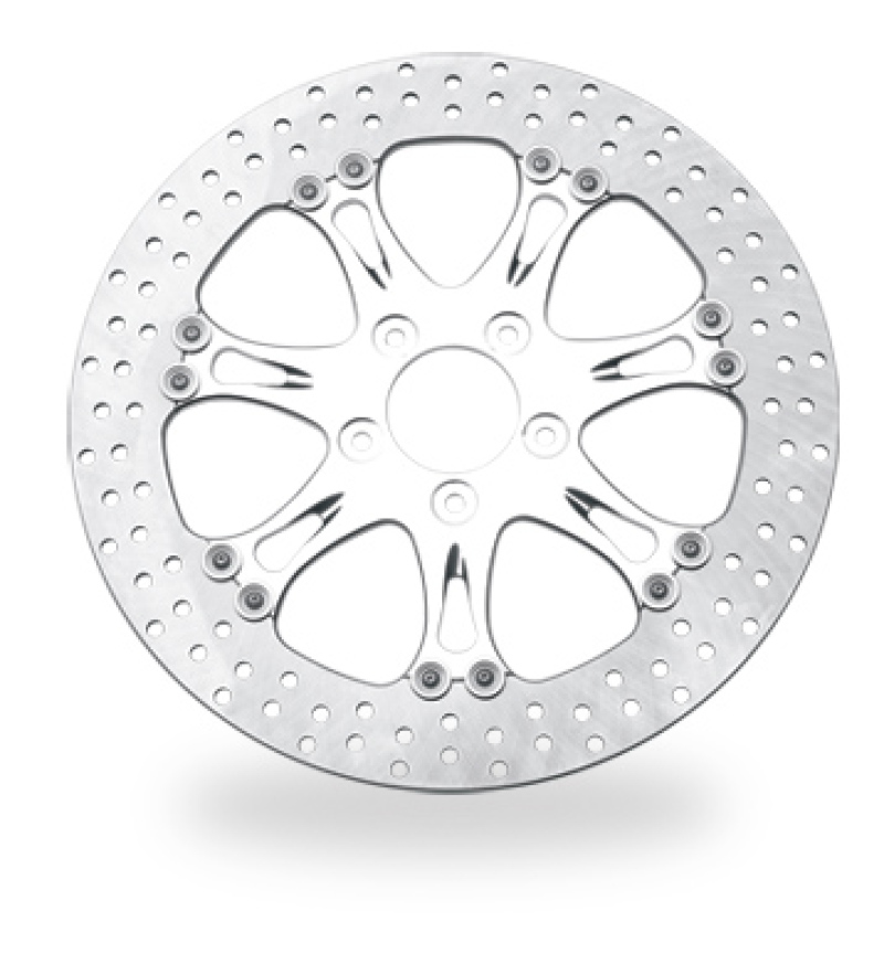 Performance Machine Heathen 13" Chrome Front Brake Rotor - Click Image to Close