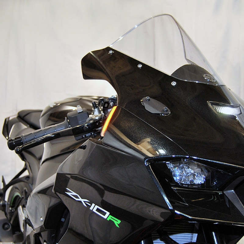 New Rage Cycles Mirror Block Off Plates For Kawasaki ZX-10R 2020-2023 - Click Image to Close