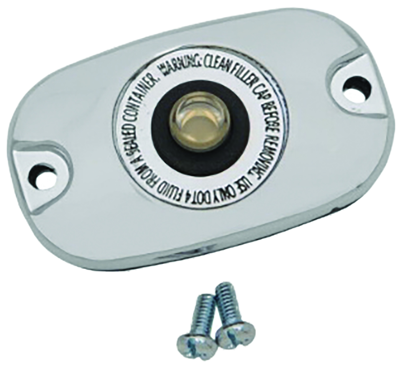 HardDrive Rear Brake Master Cylinder Cover Chrome For Harley Touring 08-20 - Click Image to Close