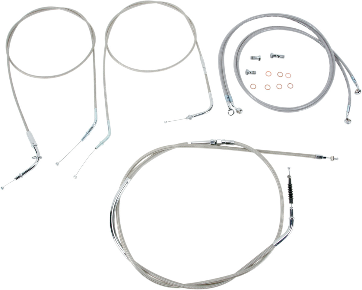 Cable and Line Kit 18"-20" Bar - 04-10 Kawasaki Vulcan 2000 - Click Image to Close