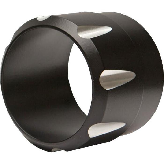 Bassani Black Contrast Fluted Billet End Cap For 3" Straightcut Mufflers - Click Image to Close