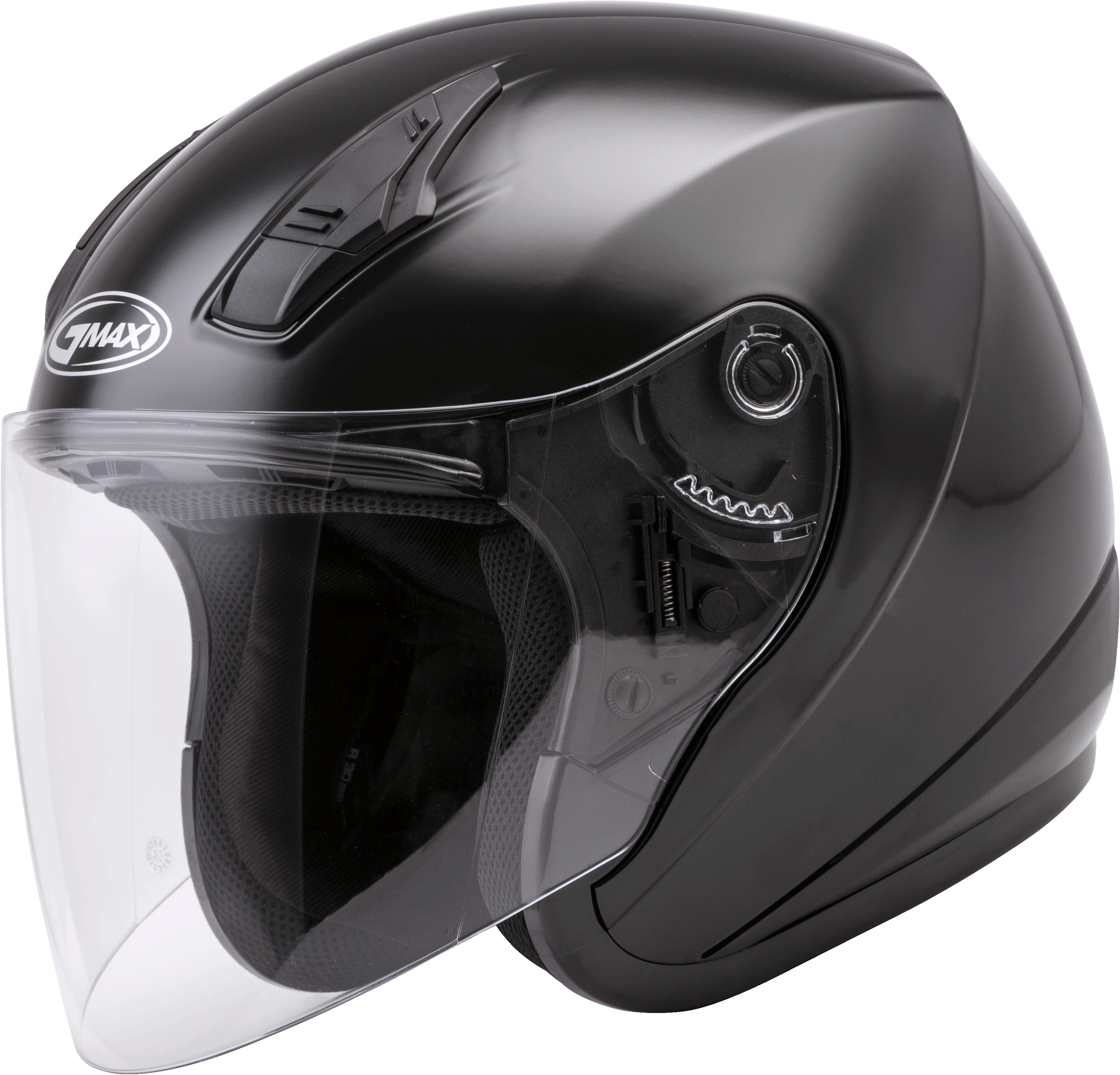GMAX OF-17 Open-Face Helmet Gloss Black Small - Click Image to Close