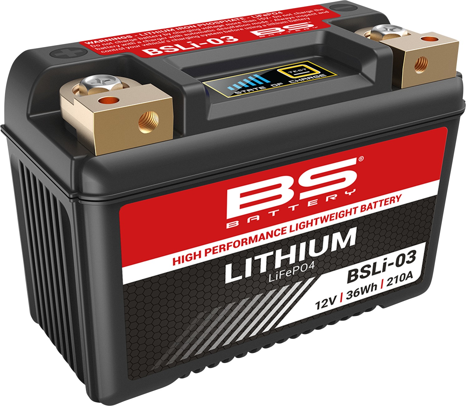 BSLI-03 Lithium Battery, 36Wh, 210 Amps - Replaces YB7-A, YT7B, YT9B, YTX7A, YTX9 - Click Image to Close