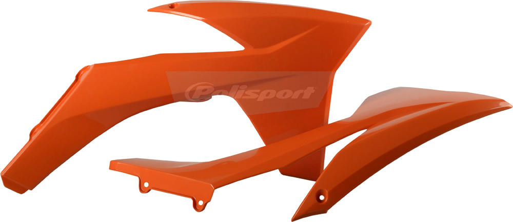 Radiator Shrouds - Orange - For 11-13 KTM 125-530 - Click Image to Close