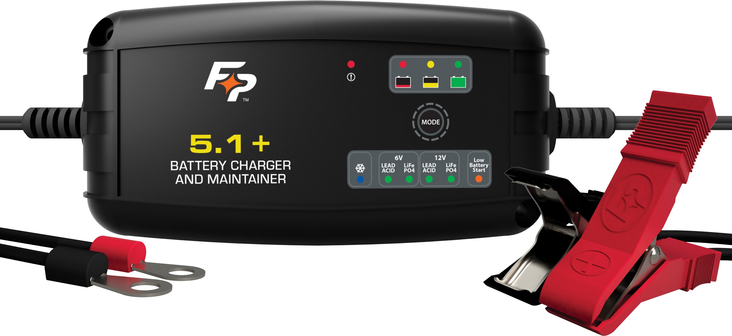 Fire Power 6V/12V 5.1A Fully Automatic Battery Charger - 5.1A charger for lead-acid and lithium batteries - Click Image to Close