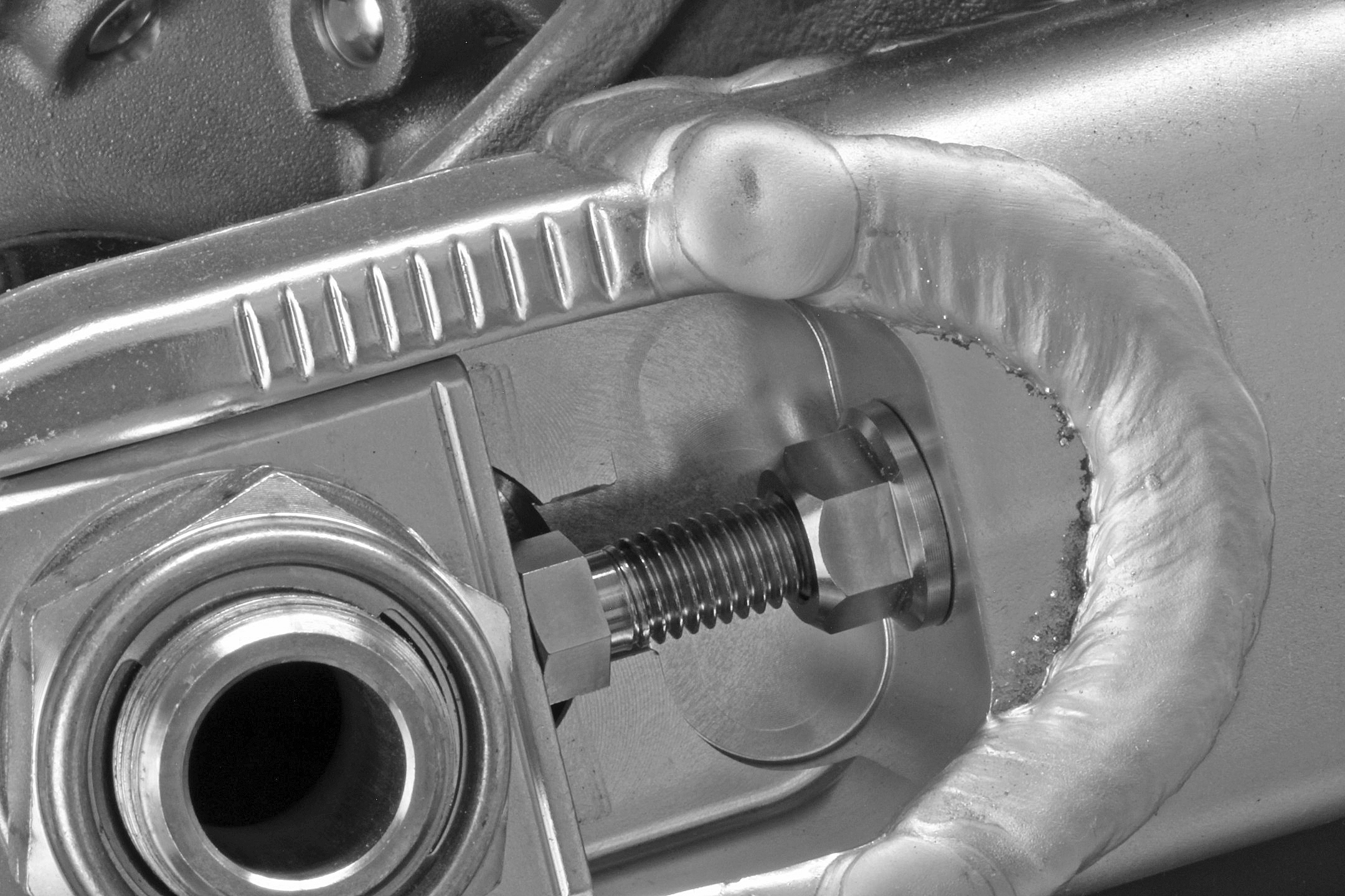 Titanium Axle Adjuster Bolts 10x50mm 10mm/13mm Heads - For KTM & Husqvarna - Click Image to Close