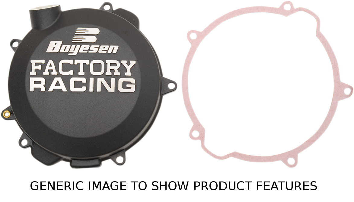 Factory Racing Clutch Cover - Black - For 91-98 Yamaha WR250 YZ250 - Click Image to Close