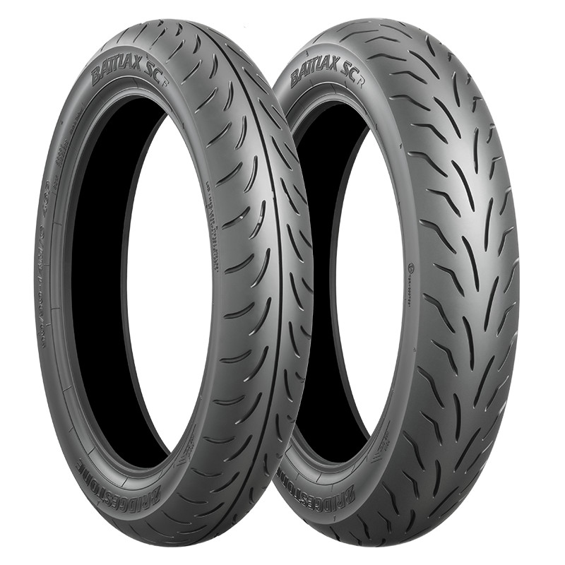 Battlax SC Front/Rear Scooter Tire Kit 120/80-14 140/70-13 - Click Image to Close