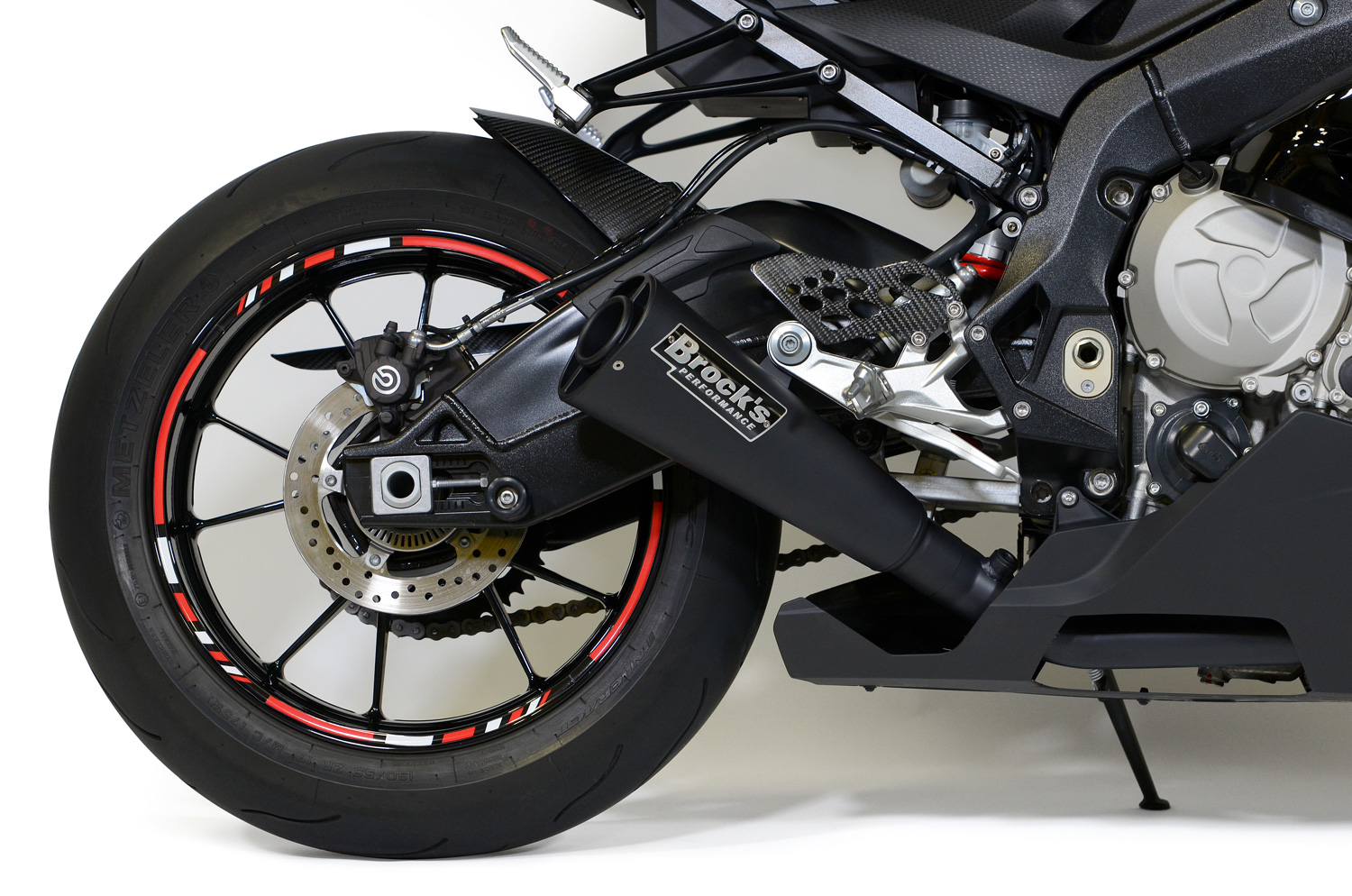 Brock's Alien Head 2 Black Full Exhaust Fits 15-18 BMW S1000RR - Click Image to Close