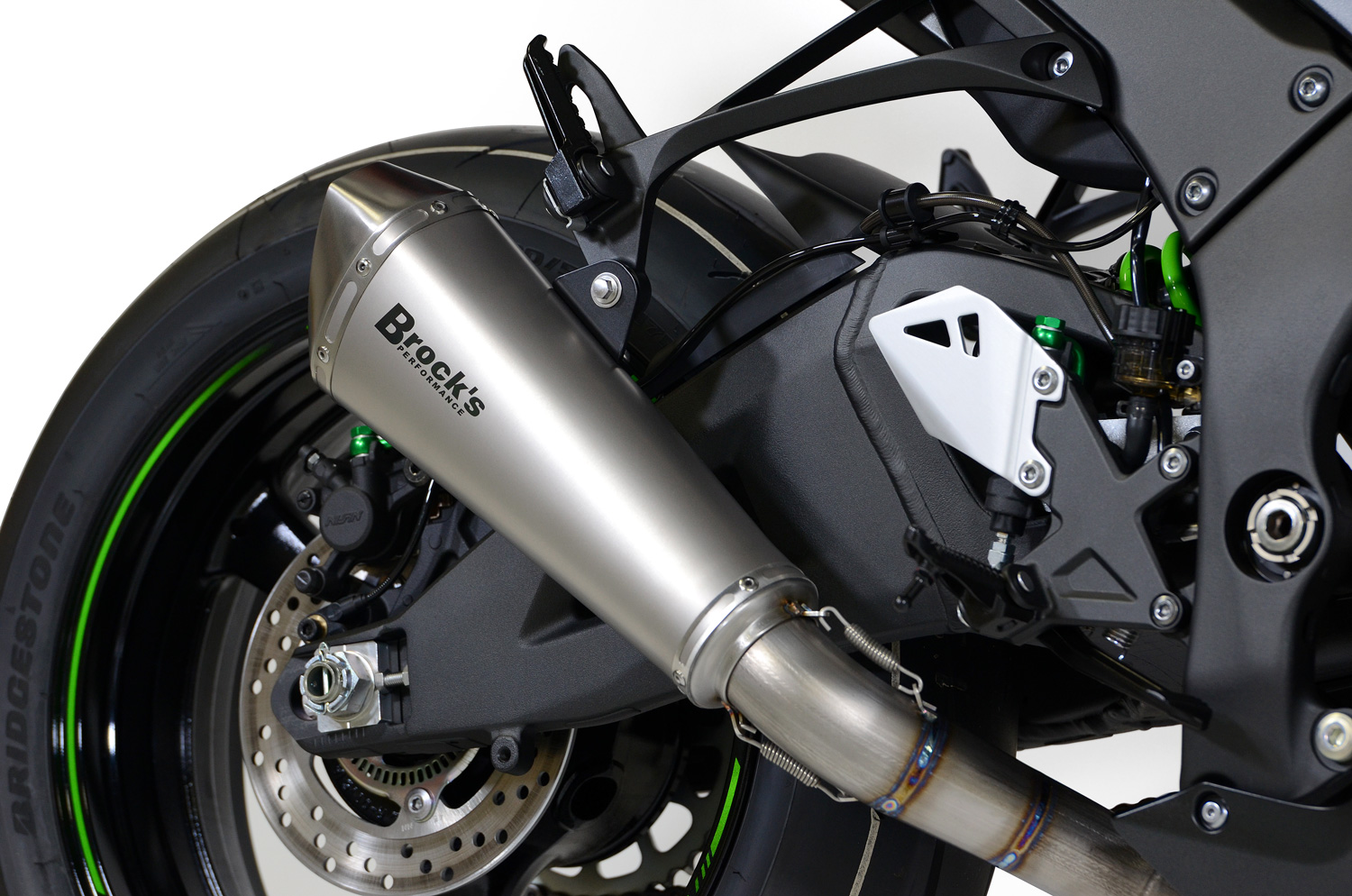 Brock's Predator Titanium 3/4 Slip On Exhaust Fits 16-20 Kawasaki ZX10R - Click Image to Close
