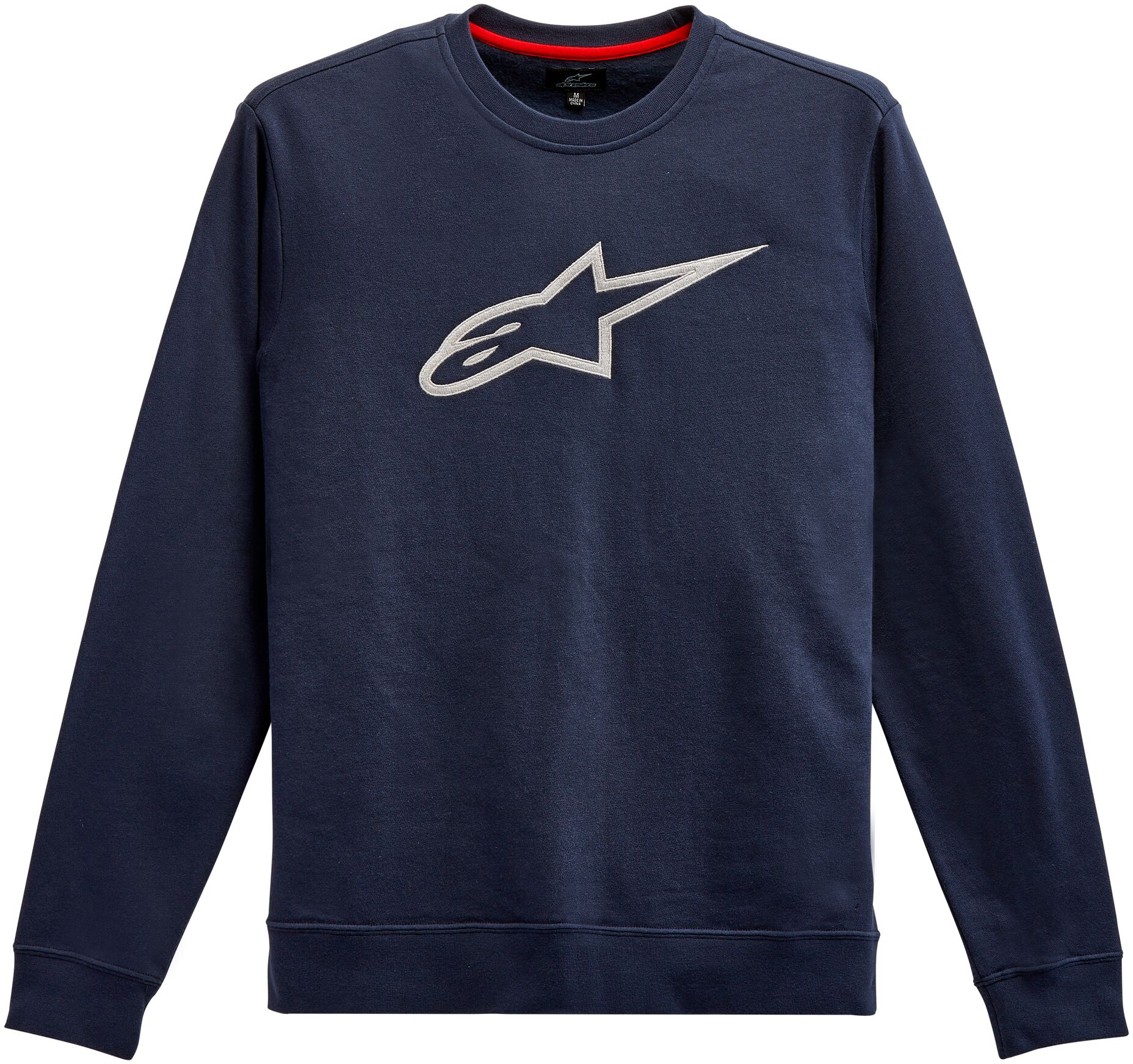 Alpinestars Ageless Crew Fleece Navy/Grey Medium - Medium Navy/Grey crew fleece sweatshirt - Click Image to Close