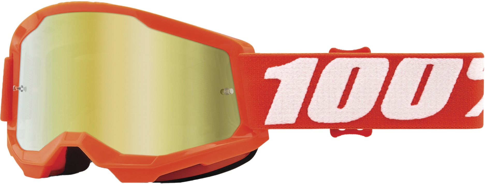 Strata 2 Orange Junior Goggles - Gold Mirror Lens - Click Image to Close