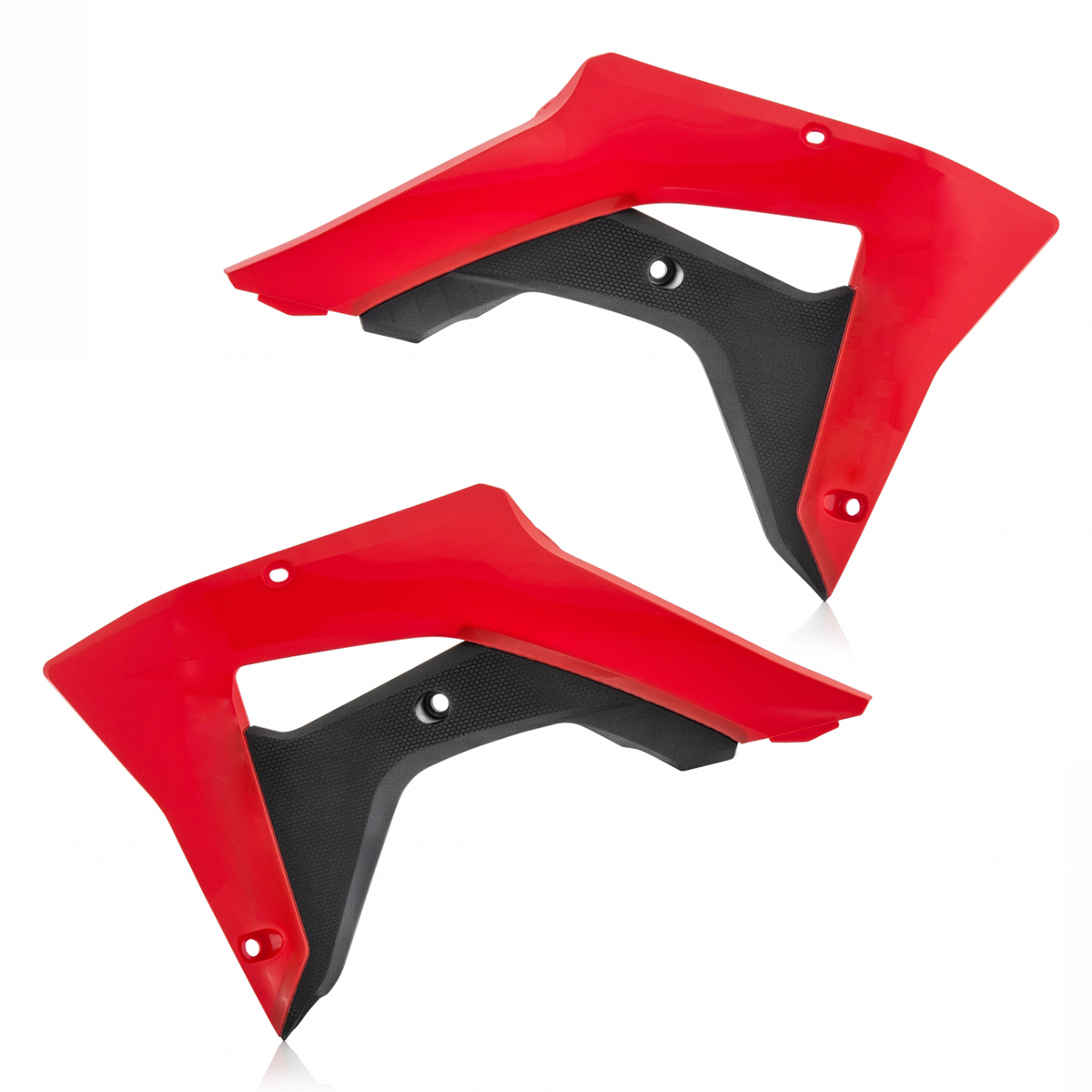 Radiator Shrouds - Red/Black - For 17-18 Honda CRF450RX - Click Image to Close