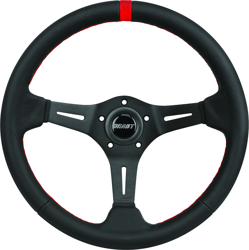 Race & Performance Steering Wheel Black Leather 13.75" - Click Image to Close