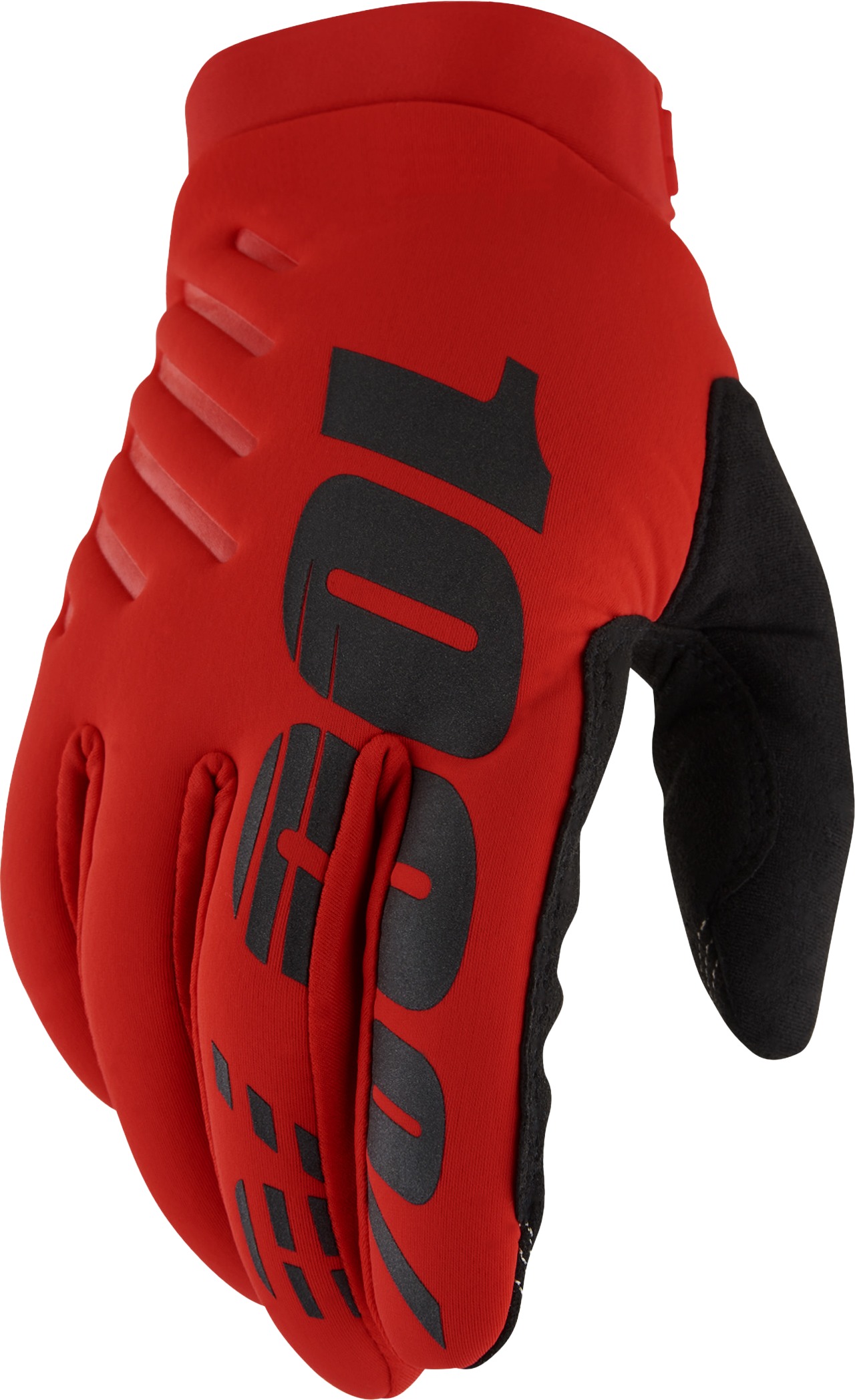100 Percent Brisker Gloves Red 2X-Large Offroad - Warm insulated MX gloves for cold weather, size 2X-Large - Click Image to Close