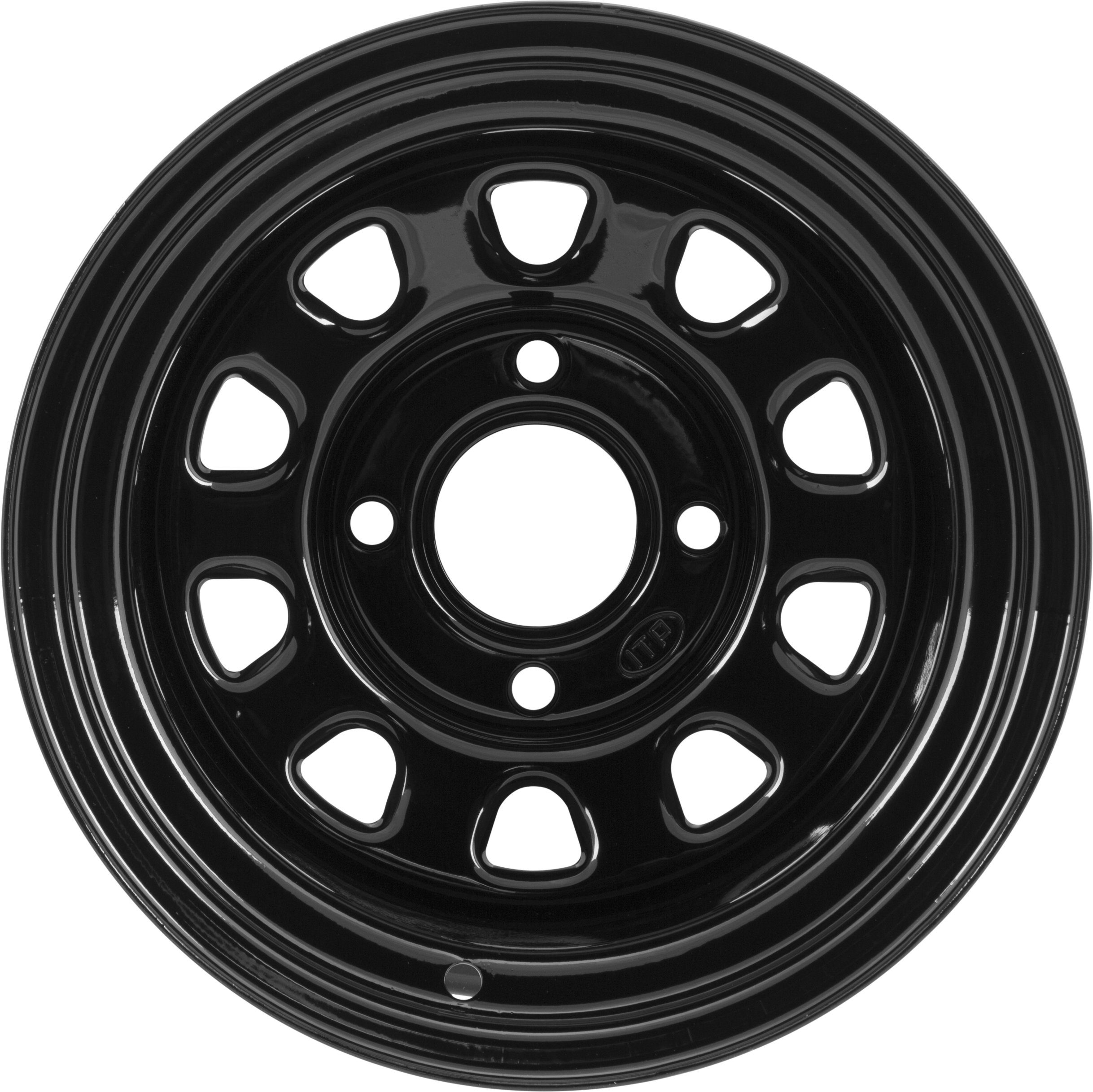 DELTA WHEEL BLACK REAR 12X7 2+5 4/137 - Click Image to Close