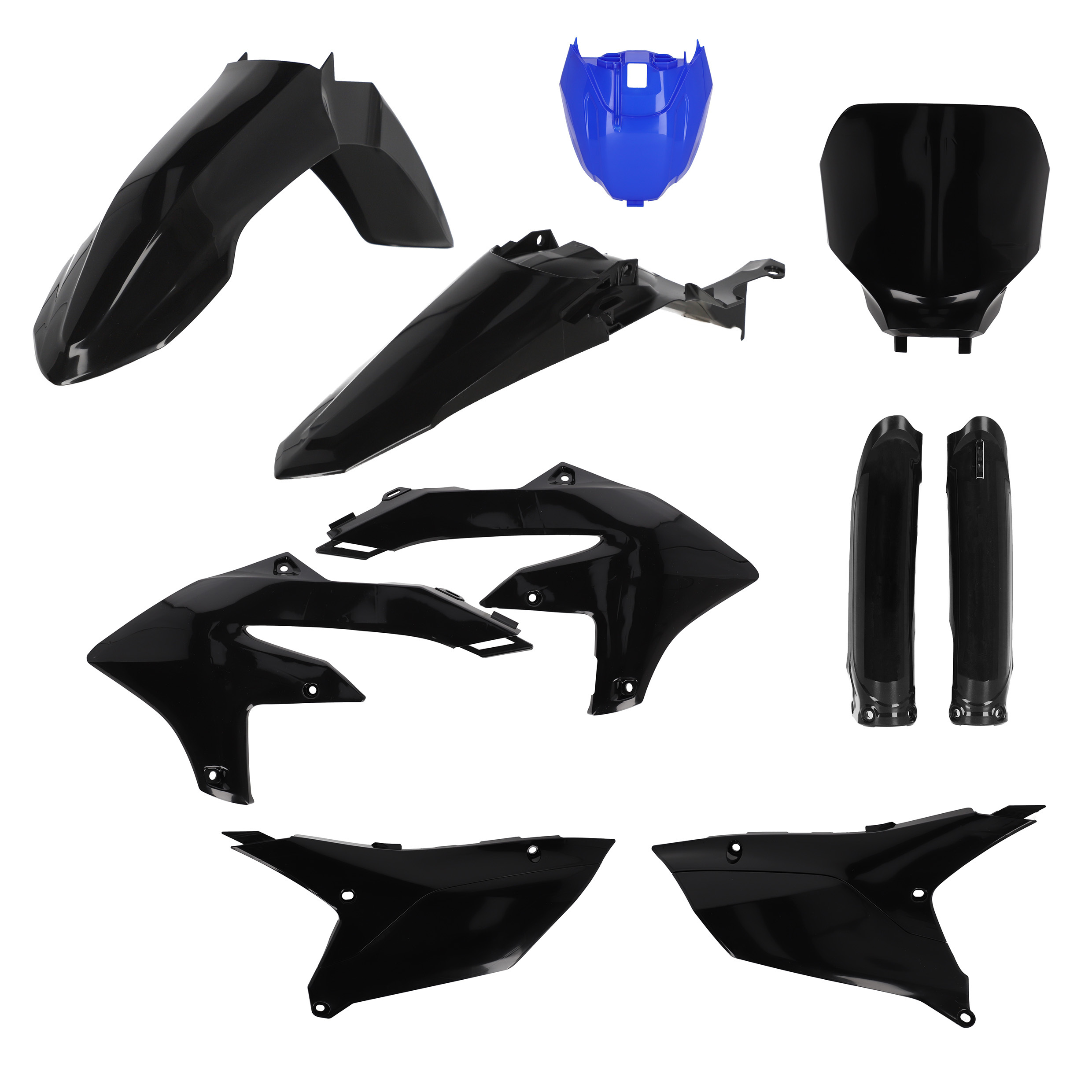 Acerbis Full Plastic Kit Black/Blue For Yamaha YZ250F YZ450F/FX 2023-2024 - Plastic kit for Yamaha YZ250F/YZ450F/FX 23-24 - Click Image to Close