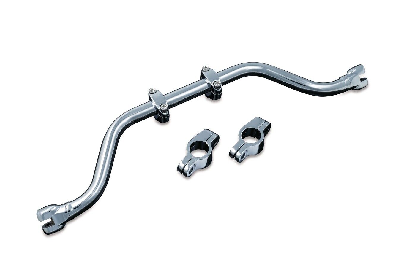 Kuryakyn Adjustable Mustache Bar Chrome Fits 1991-2017 Dyna - Click Image to Close