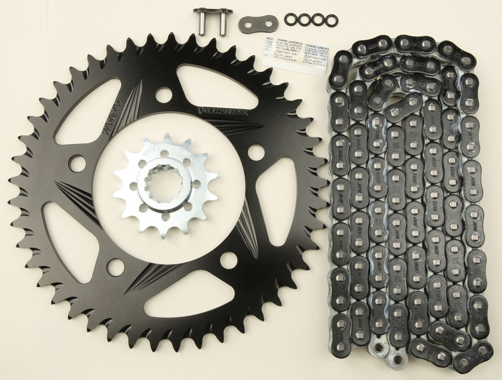 V3 Chain & Sprocket Kit Black RX Chain 520 15/43 Conversion HFRA Aluminum - For 91-98 Honda CBR600F2/F3 - Click Image to Close