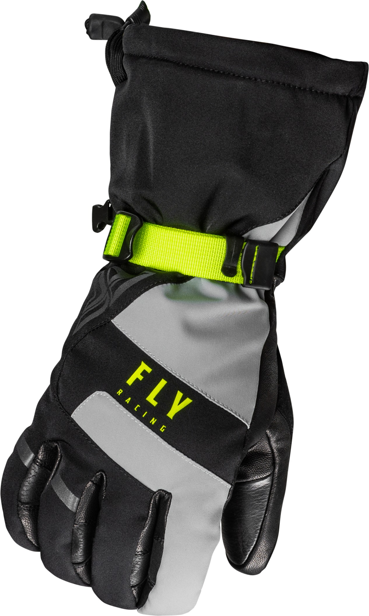 Fly Racing Highland Gloves Black/Grey/Hi-Vis 2X-Large - Cold weather glove, 2X-Large, Black/Grey/Hi-Vis - Click Image to Close