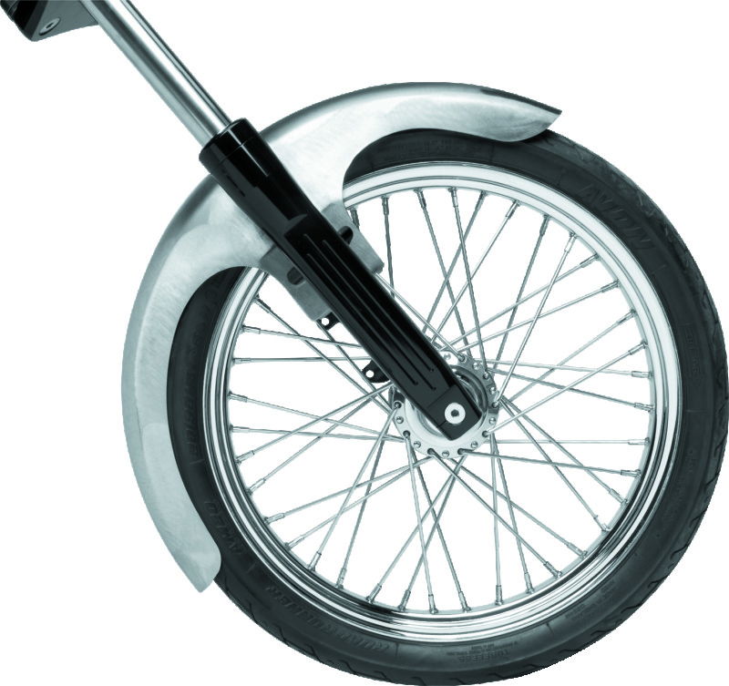Original Bikers Choice Outlaw Raw Front Fender Wide Glide 21 Inch Undrilled - Click Image to Close