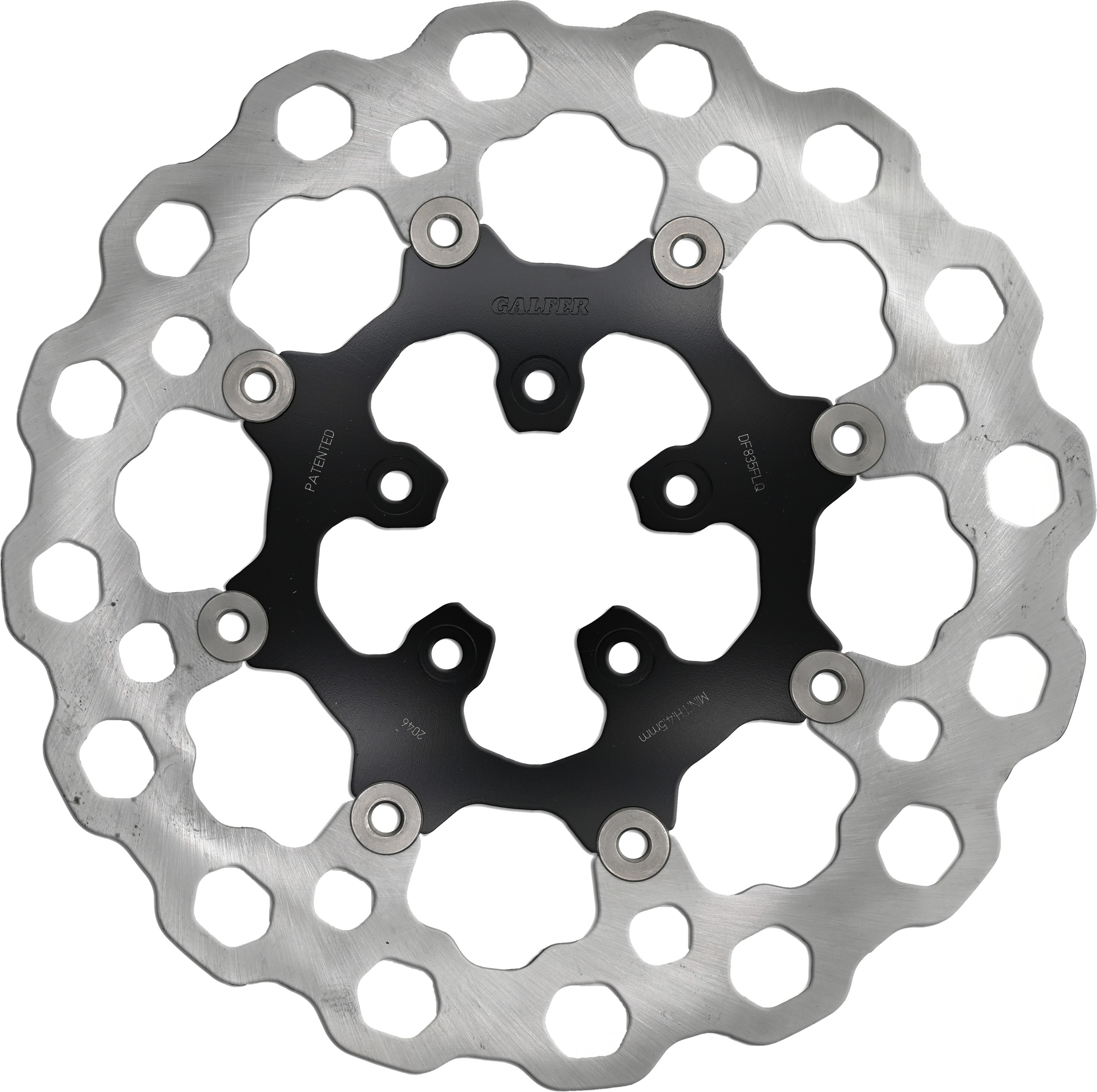 GBrakes 12.5in Floating Cubiq Front Rotor Black For Harley Davidson - Front floating brake rotor for Harley Davidson models - Click Image to Close