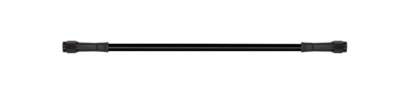 Goodridge 18in Universal Brake Line Black Zinc Fittings Black Hose - 18in brake line with black zinc fittings, universal - Click Image to Close