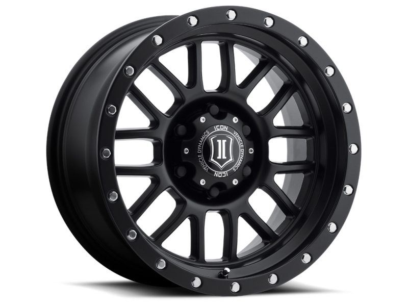 ICON Alpha 17x8.5 Satin Black Wheel 6x5.5 0mm Offset - For Jeep, truck, or SUV - Click Image to Close