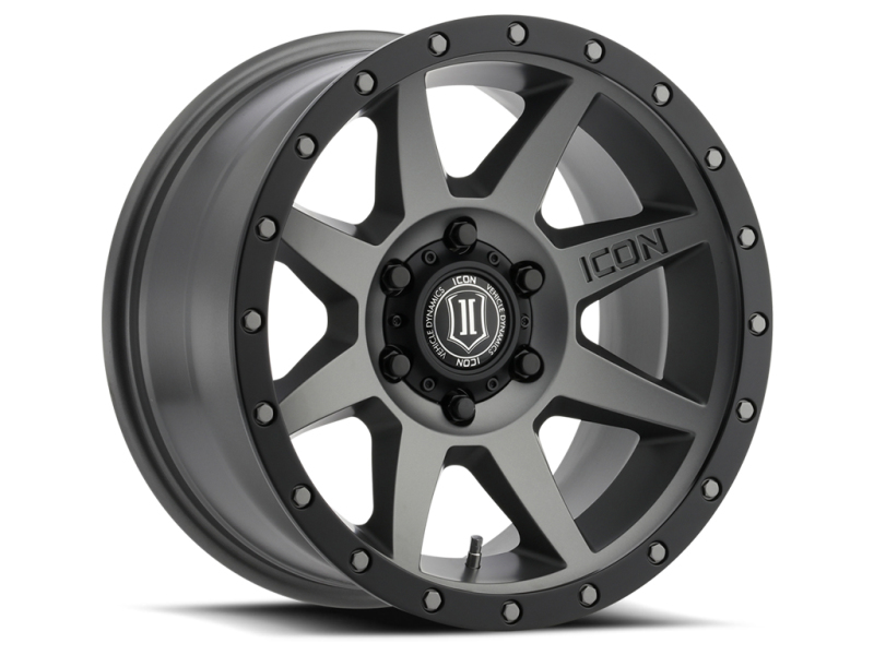 ICON Rebound 17x8.5 5x5 -6mm Offset Titanium Wheel - 17x8.5 Titanium Wheel with 5x5 bolt pattern - Click Image to Close