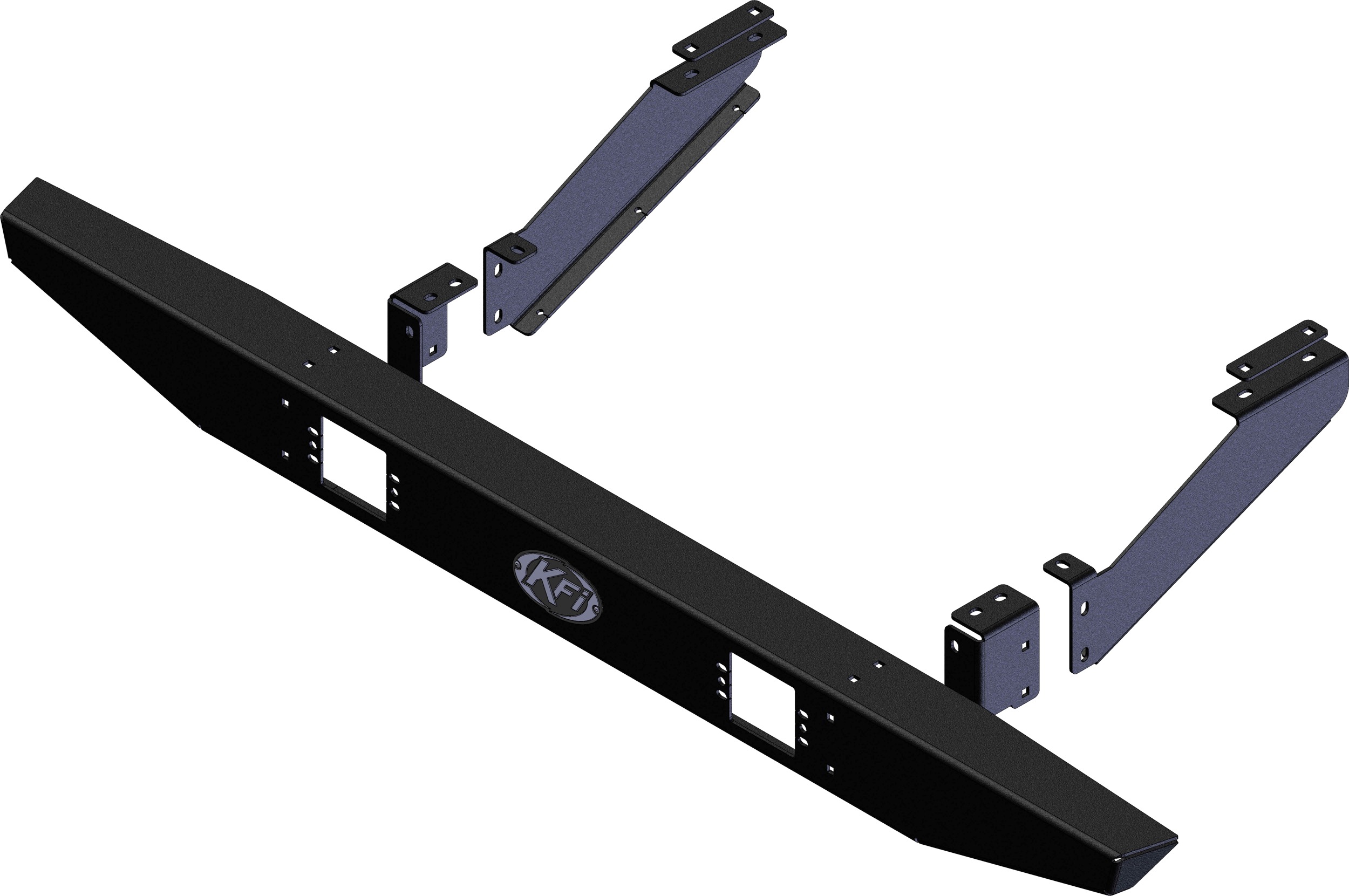 KFI Rear Formed Bumper Black For Can-Am Defender HD5-HD10 - Rear steel bumper For Can-Am Defender HD5-HD10 - Click Image to Close