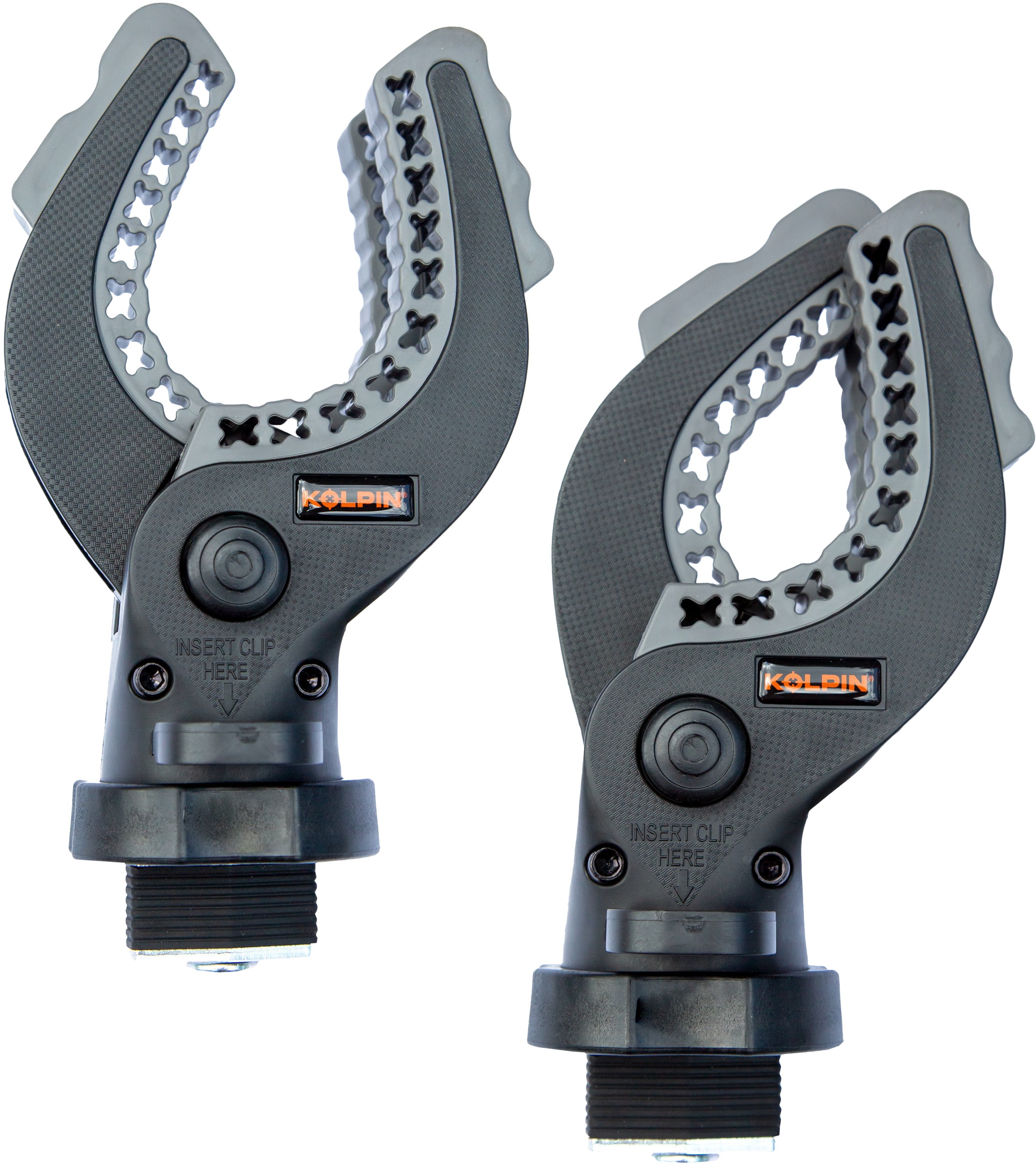Kolpin Ratcheting Rhino Grip LinQ Mounts Pair for ATV/UTV - Secure gear mounts for ATV/UTV, fits 1-4 in. diameter - Click Image to Close