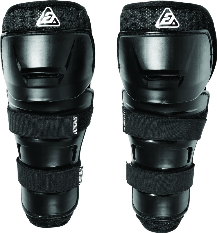 Answer Peewee Knee Guards Black Youth S/M - Youth knee guards in black, size S/M - Click Image to Close