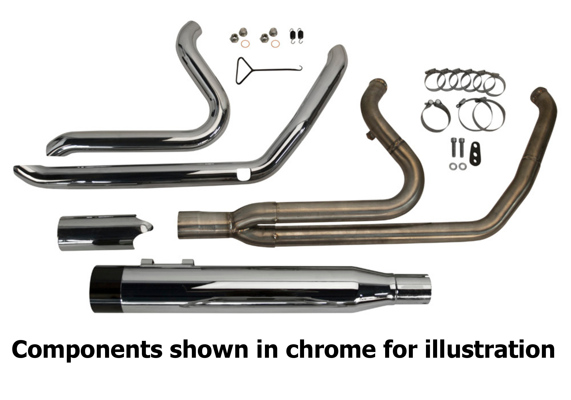 Comp-S All Black 2-in-1 Full Exhaust - For 17-21 Harley Touring - Click Image to Close