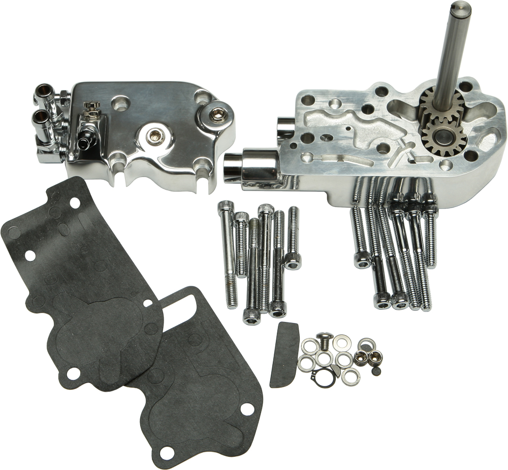 Polished Billet Oil Pump Big Twin 73-91 - Click Image to Close