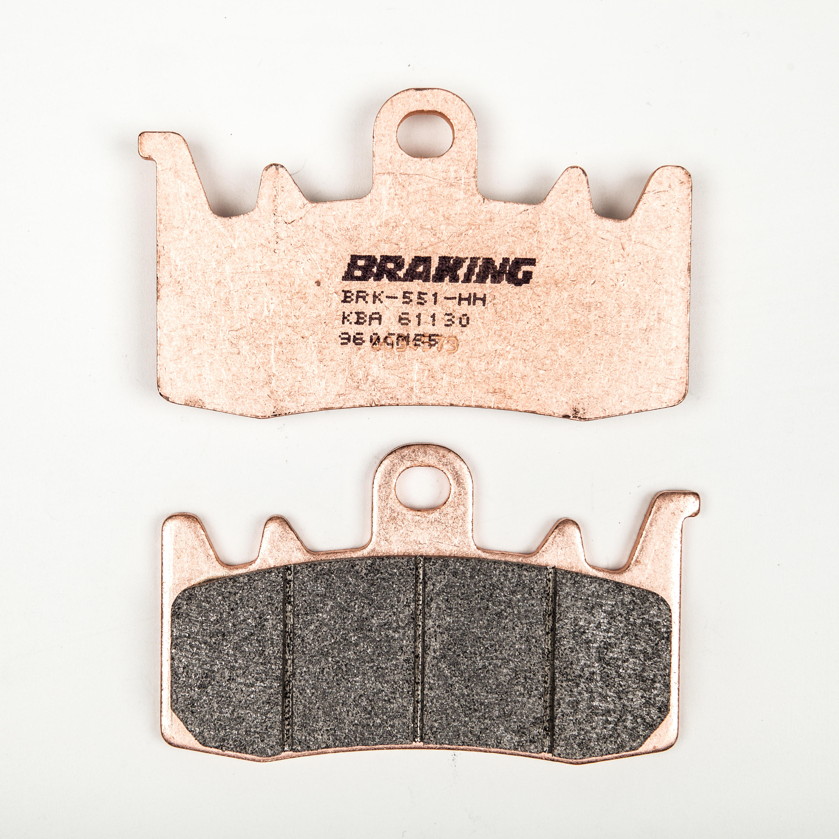 Braking 960CM55 Sintered Sport Rear Brake Pad Set - For select BMW, Ducati, Triumph, Aprilia, more - Click Image to Close