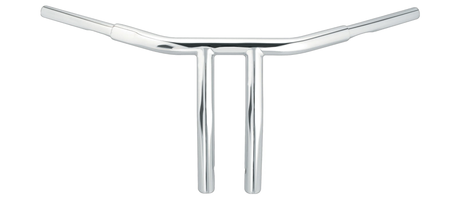 Chubby Drag Bars 10" Builtin Pullback Risers Chrome - Click Image to Close