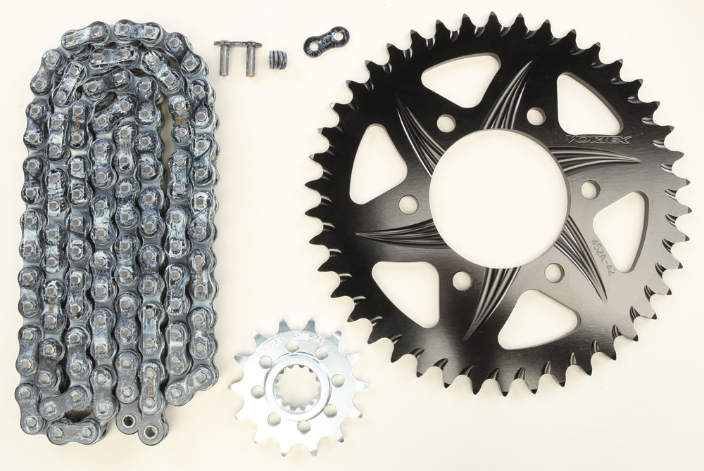 V3 Chain & Sprocket Kit Black RX Chain 520 14/42 Hardcoat Aluminum - For 98-08 Kawasaki ZX6R/RR & ZZR600 - Click Image to Close