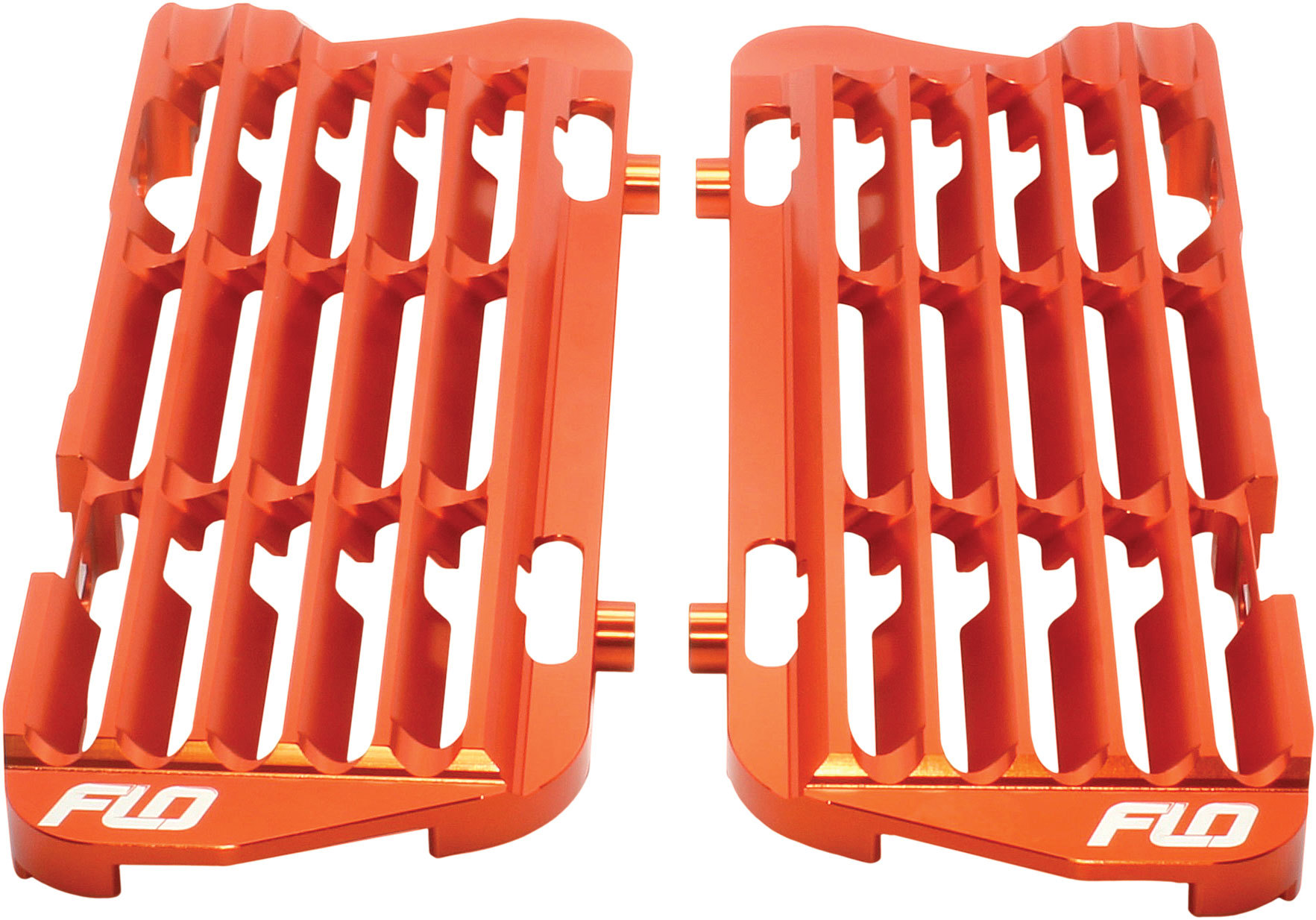Orange High Flow Radiator Guards - For 08-15 KTM 125-530 - Click Image to Close